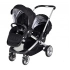Prego 2072 İbiza İkiz Bebek Arabası Siyah