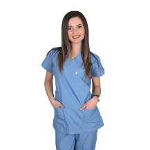 Bayan Hemşire Doktor Terry Cotton Takım Mavi