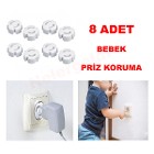 Çocuk Koruma Priz Kapağı 8 Adet