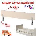 Ahşap Yatak Bariyeri Agila Baby Bebek Baza Korkuluğu 90 cm
