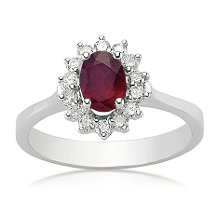 Pink Pırlanta 0.99 ct Pırlantalı Yakut Yüzük
