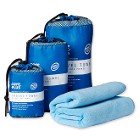 Care Plus Çantalı Mavi Kamp Havlusu Mikrofibre 40x80 cm