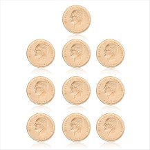 Cumhuriyet Ata Lira Darphane 10 Adet +1 Adet 0,11gr 24 Ayar Altın