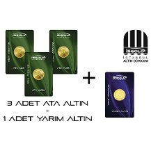 3 Adet Ata Lira + 1 Adet Yarim Altin