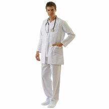 DOKTOR CEKET - KISA ÖNLÜK (BAY) - BEYAZ - M