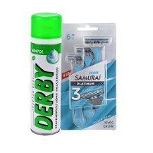 DERBY 2'Lİ TIRAŞ SETİ - PLATINUM 3 6'LI BLİST. - MENTOL KÖPÜK