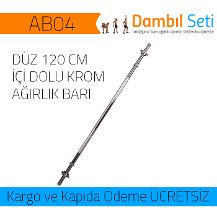 Leyaton Düz Bar 120 Cm Krom Ağırlık Barı