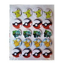 Pokemon Pikaçu Rozeti - Büyük Çocuk Rozeti 20 Adet