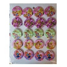 Winx Rozeti - Winx Elena ve Flora Büyük Çocuk Rozeti 20 Adet