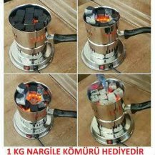 Elektrikli Nargile Kömürü Yakma Makinesi 1 Kg Kömür Hediyeli