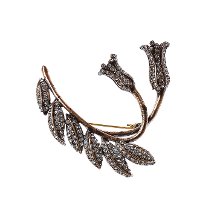 Elmas Montur Swarovski Taşlı Lale Broş Sevgiliye Hediye