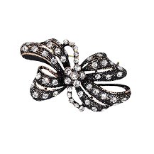 Kurdela Papatya Swarovski Taşlı ElmasMontür Broş Sevgiliye Hediye