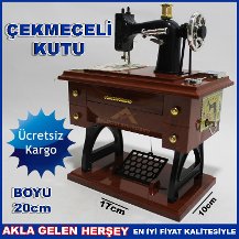 ANTİKA DİKİŞ MAKİNESİ MODELİNDE MÜZİK KUTUSU