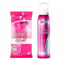WS Wilkinson Sword Extra 3 Beauty Kadın Tıraş Bıçağı ve Köpük Set