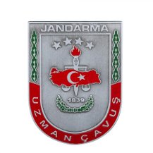 Gri Renk Jandarma Uzman Çavuş Kemer Rozeti