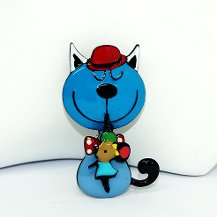 Kedi Rozet (Rozet Ölçüsü: 5,5 cm X 3 cm)