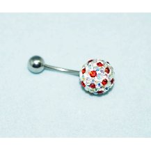 316L Cerrahi Çelik Renkli Şambala Göbek Piercing
