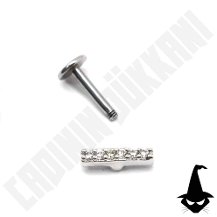 316 L Cerrahi Çelik Taşlı Tragus-Helix-Kulak-Burun-Dudak Piercing