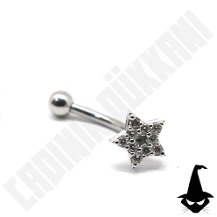 316 L Cerrahi Çelik Taşlı Yıldız Kaş -Rook Piercing