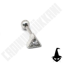 316 L Cerrahi Çelik Taşlı Üçgen Tragus-Helix-Kulak Piercing