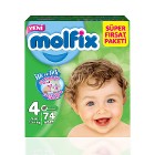 MOLFİX 4 BEDEN FIRSAT 74Lİ KUTU BEBEK BEZİ