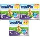 MOLFİX JUMBO 3LÜ SET NO:5 (11-18 KG) 108 ADET JUNİOR