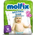 MOLFİX BEBEK BAKIM ÖRTÜSÜ 60X60 CM 10'LU