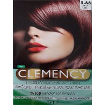 Clemency Bitkisel İçerikli Krem Kit Boya 5-66 Şarap Kızılı