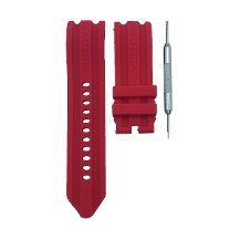 Nautica A14682G Uyumlu 24mm Kırmızı Silikon Saat Kordonu