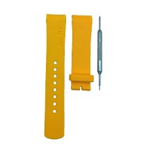 Nautica A22625G Uyumlu 22mm Sarı Silikon Saat Kordonu