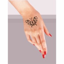Motifli Kelebek Tattoo Dövme Şablonu