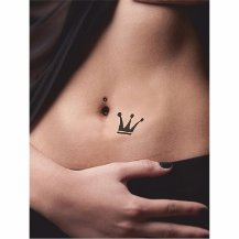Prenses Tacı Tattoo Dövme Şablonu Model-2