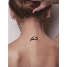 Gelin Tacı Tattoo Dövme Şablonu Model-1