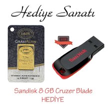 2,5 Gram Altın 24 Ayar (İAR 2,5 gr)+8 GB Flash Bellek HEDİYELİ