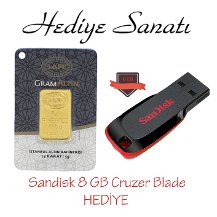 5 Gram Altın 24 Ayar (İAR 5 gr) + 8 GB Flash Disk HEDİYE