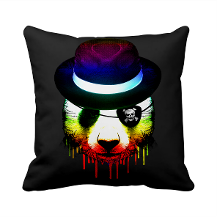 Korsan Renkli Panda Şapka Gemi Saten Yastık