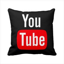 Youtube Siyah Sosyal Medya Yastık