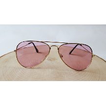 Retro Police Pembe Cam İnce Sarı Çerçeveli Damla Gözlük