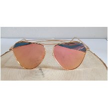 Gold Cerceve Pembe Camlı Gözlük