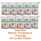 Bebedor Bebek Temizleme Pamuğu 10'lu Eko Paket