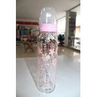 Bebedor Isıya Dirençli Cam Biberon (pembe)