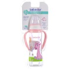 Bebedor Kulplu Orta Akış Plastik Biberon 3+ Ay 250 ml Pembe