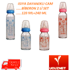 BEBEDOR ISIYA DUYARLII CAM BİBERON SET