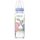 Bebedor %0 BPA Fil Desenli Cam Biberon 250 ml Mavi