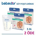 BEBEDOR KİLİTLİ SÜT SAKLAMA POŞETİ 3 AL 2 ÖDE