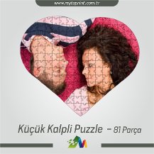Kişiye Özel Basklı Kalp Şeklinde Puzzle